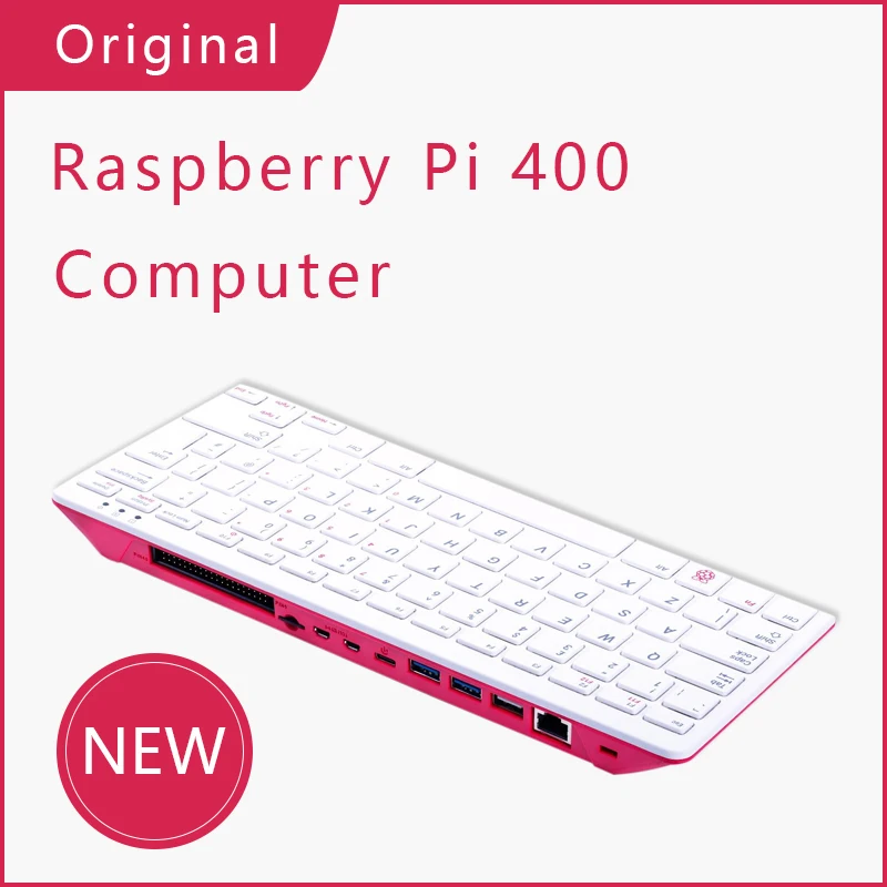 Raspberry Pi 400 Personal Computer,Quad-core 64-bit Processor 4GB of RAM ,WiFi Dual-display Output For 4K