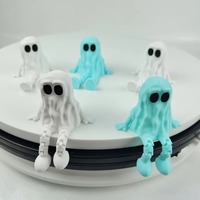 Halloween Ghost 3D Printed Ghost Ornament Figurines Fidget Toys Joint Movable Kids Toys Home&Car Room Decor Desktop Decorations