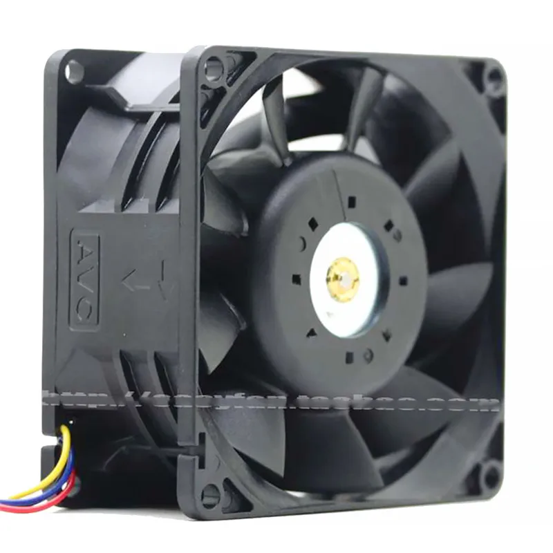 2B08038B48U เซิร์ฟเวอร์ควบคุมความเร็ว PWM 0.58A 48V 80*80*38มม. 8ซม. 4สายพัดลมทำความเย็นเซิร์ฟเวอร์