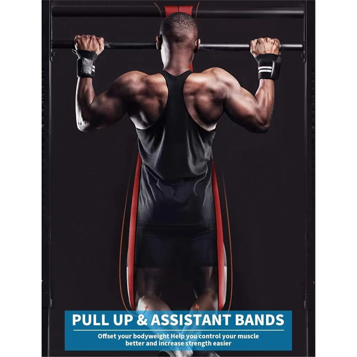 (A75U] Pull Up Bands, Resistance Bands, Pull Up Assistance Bands Set for Men & Women, Exercise Workout Bands for Working Out