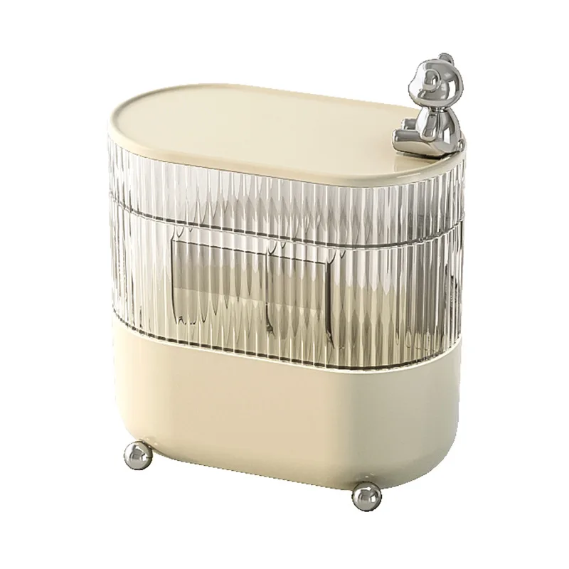 

Light Luxury Rotating Jewelry Storage Box Data Line Earrings Ring Box Cosmetics Beauty Organizer Living Room Storage