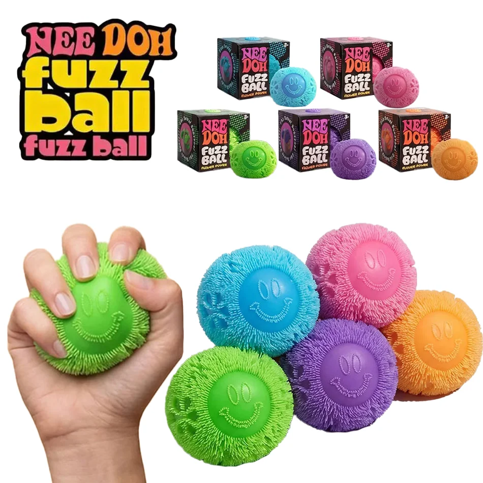 

NeeDoh Fuzz Ball Blind Box Series Desktop Ornament Stress Relief Toys Suitable For People Under Pressure Fun Soft Stress Ball