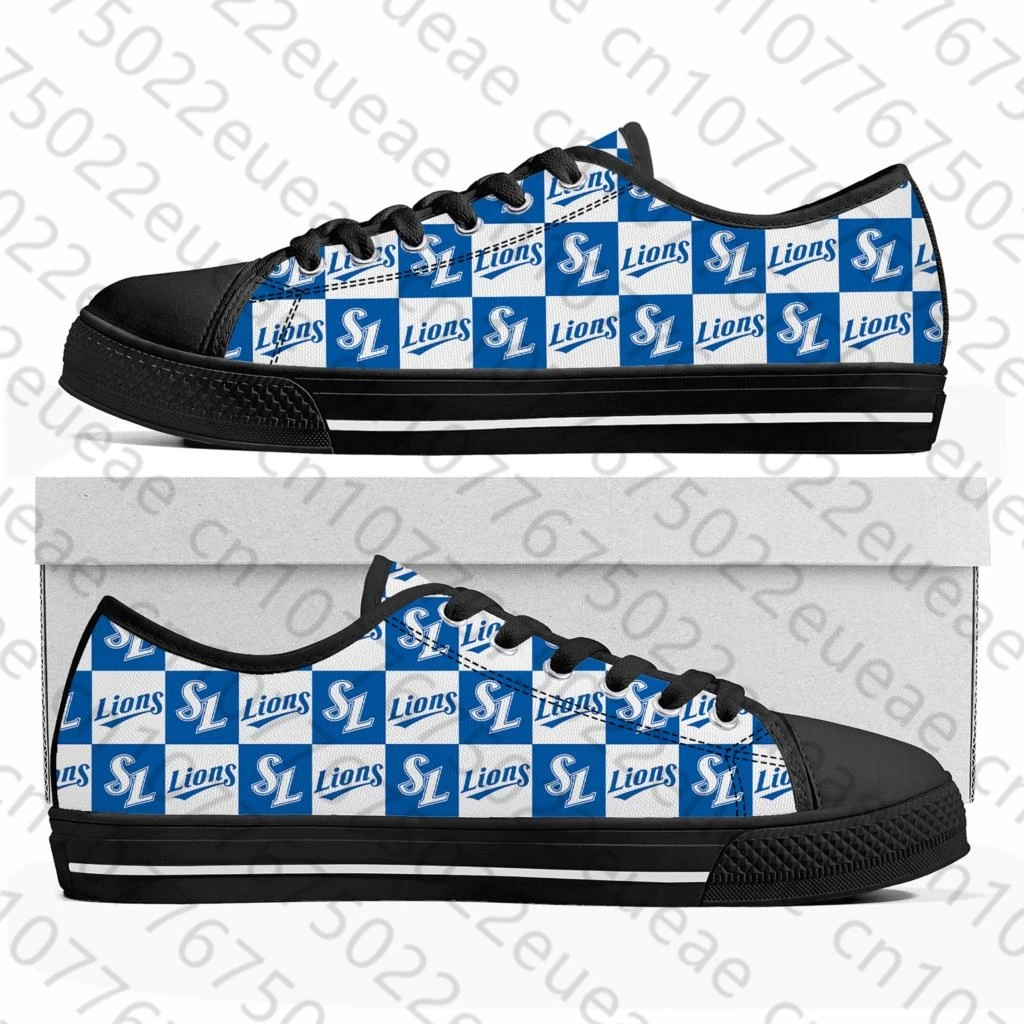 라이온즈 Daegu Lions baseball Low Top Sneakers Mens Womens Teenager Canvas High Quality Sneaker Casual Custom Made Shoes Customize