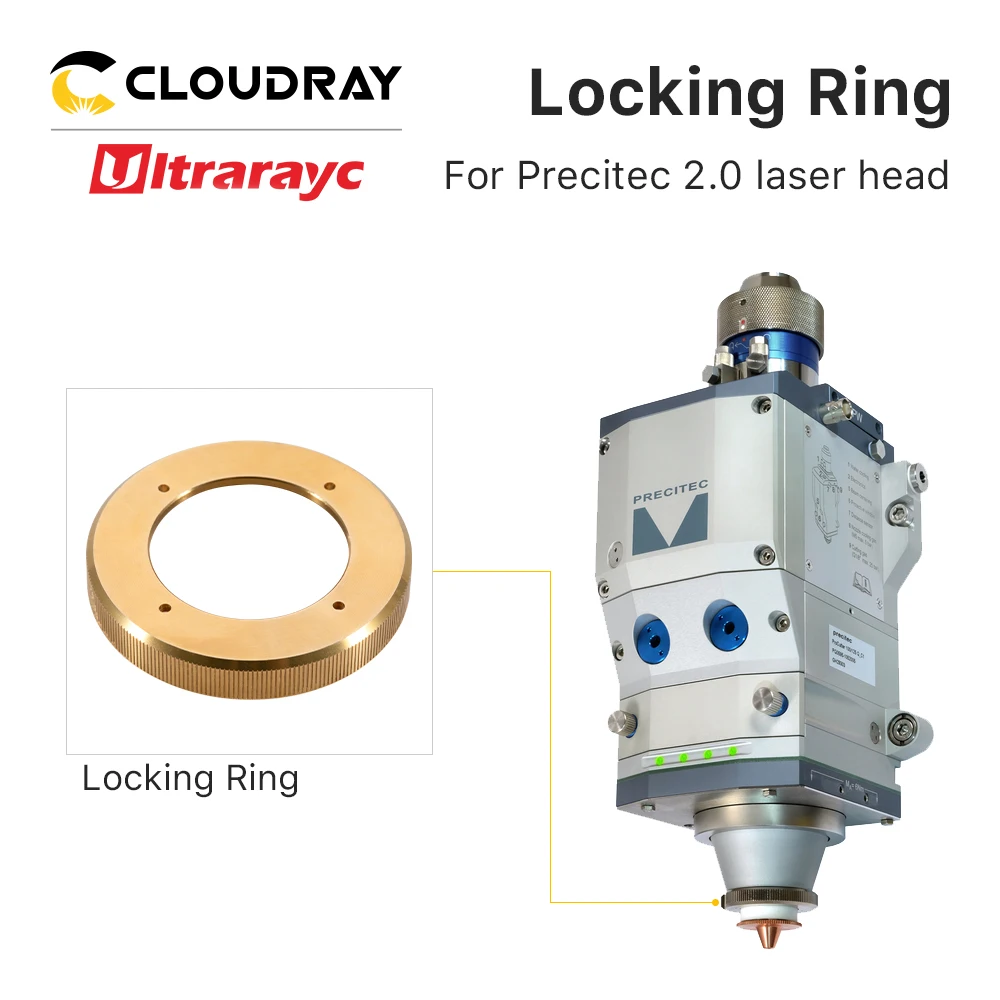 Ultrarayc Lock Ring of Ceramic Holder Parts for Precitec 2.0 Fiber Laser Cutting Head Laser Nozzle Connector Fasten Ring