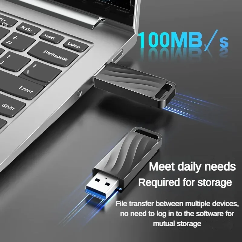 Lenovo-大容量USBフラッシュドライブ,金属,オフィスボード,高速読み取りおよび書き込み,256GB, USB 3.0,x3 lite