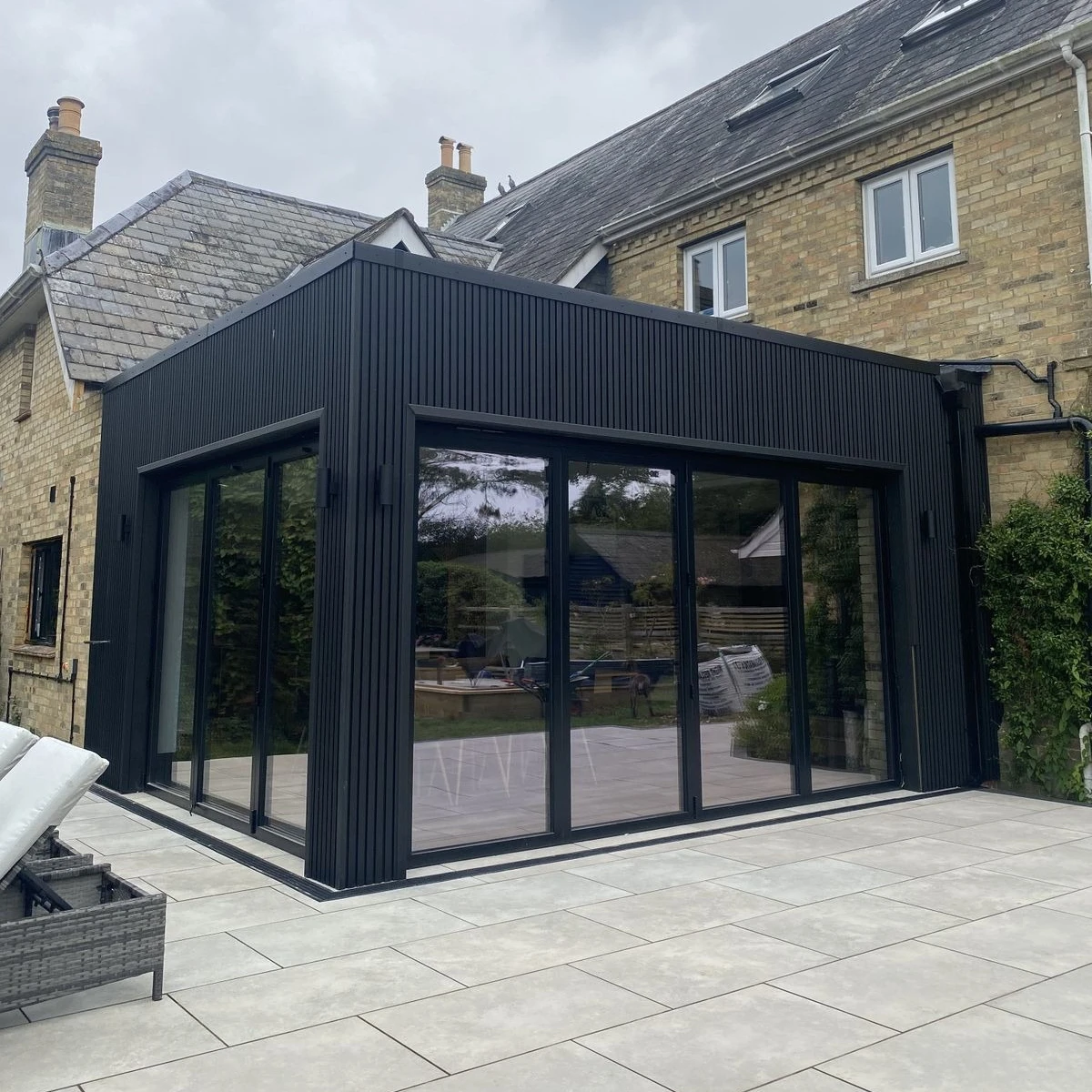 Exterior Doors House Aluminum Frame Bi-Folding Soundproof Double Glazed Sliding Accordion Door Air Tight Patio Folding Doors