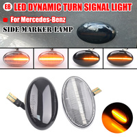 2x Dynamic LED Turn Signal Lights Side Marker Car Accessories for Mercedes-Benz Smart 450 & Benz W639 W168 W447