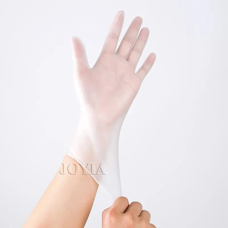 Disposable Gloves Vinyl 100 50 20 Clear Powder Free Latex-Free Translucent PVC Gloves Household Kitchen Food Handling S M L