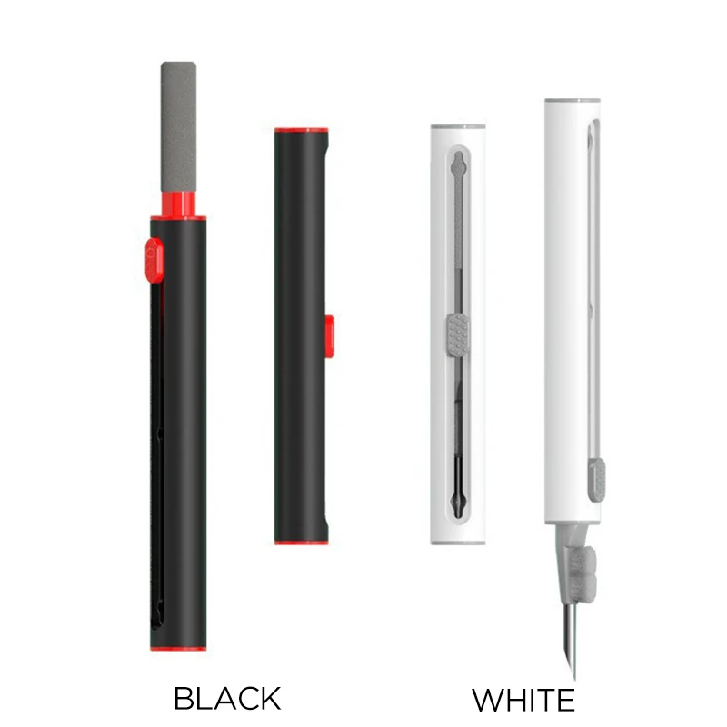 Retractable Headphone Cleaning Pen Keyboard Dusting Brush Three-In-One Storage Bluetooth Earplug Cleaning Artifact