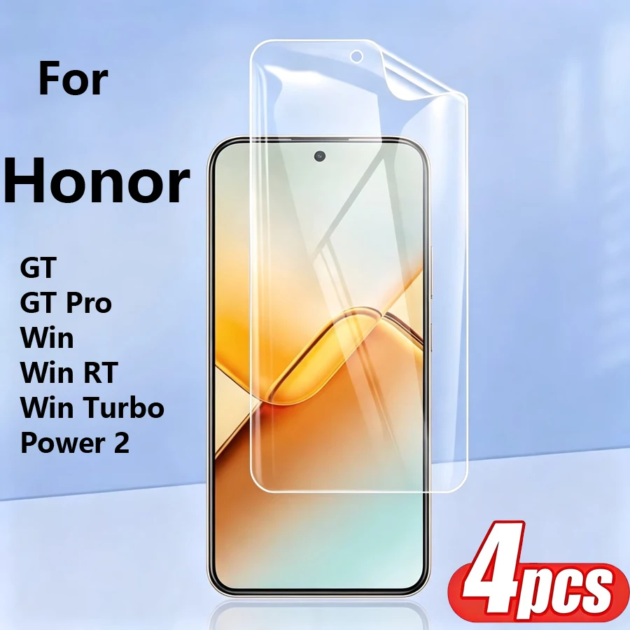 Film Hydrogel mat pour Honor Win RT Turbo, 4 pièces, protecteur d'écran pour Honor Power 2 GT Pro, Film de protection souple