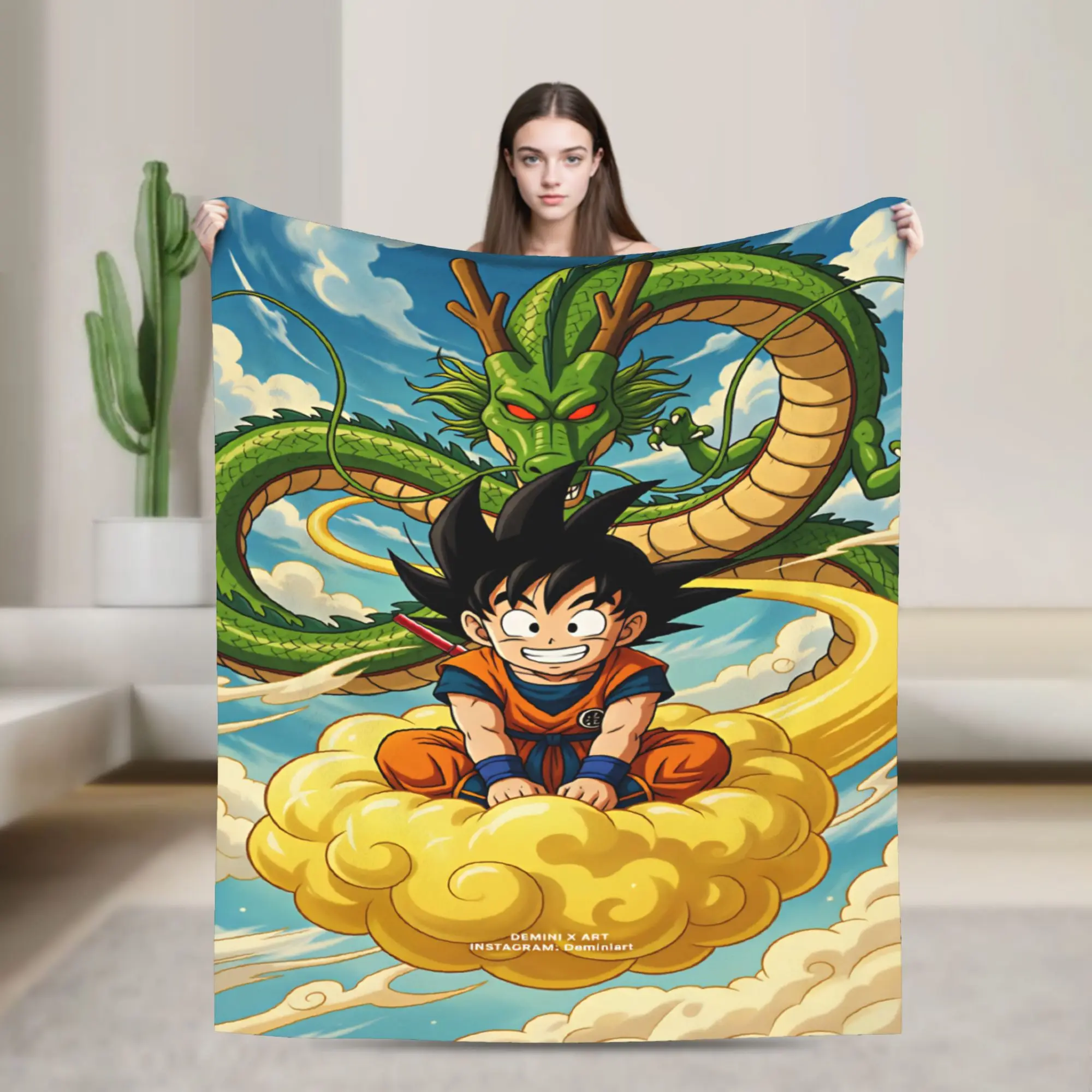 Anime D-Dragons B-Balls  Flannel Blankets Super Soft Bedding Throws for Outdoor Decorative Street Trend Bedspread Sofa Bed Cover