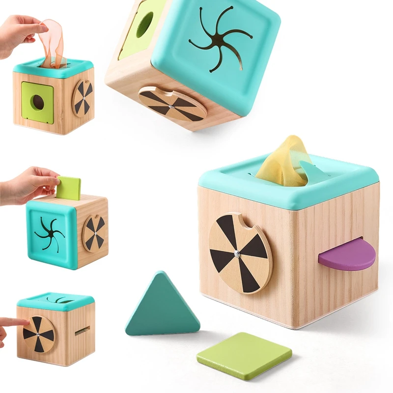 

Montessori Baby Toys Wooden Busy Box Finger Exercise Educational Toys for Kids Sensory Baby toys 0 12 months Wooden Toy Gifts