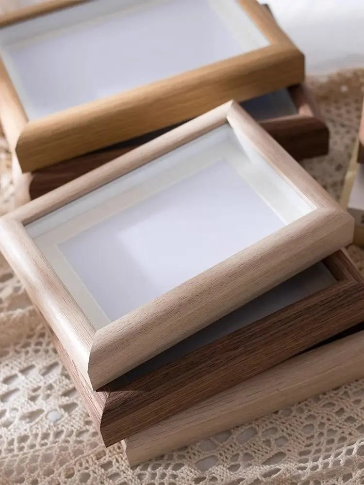 Wooden Hollow out Tea Leaf Specimen Frame 3D Carved Stand 6x7 8x10 Inch Rectangular Decorative Ornaments Creative Home Access...
