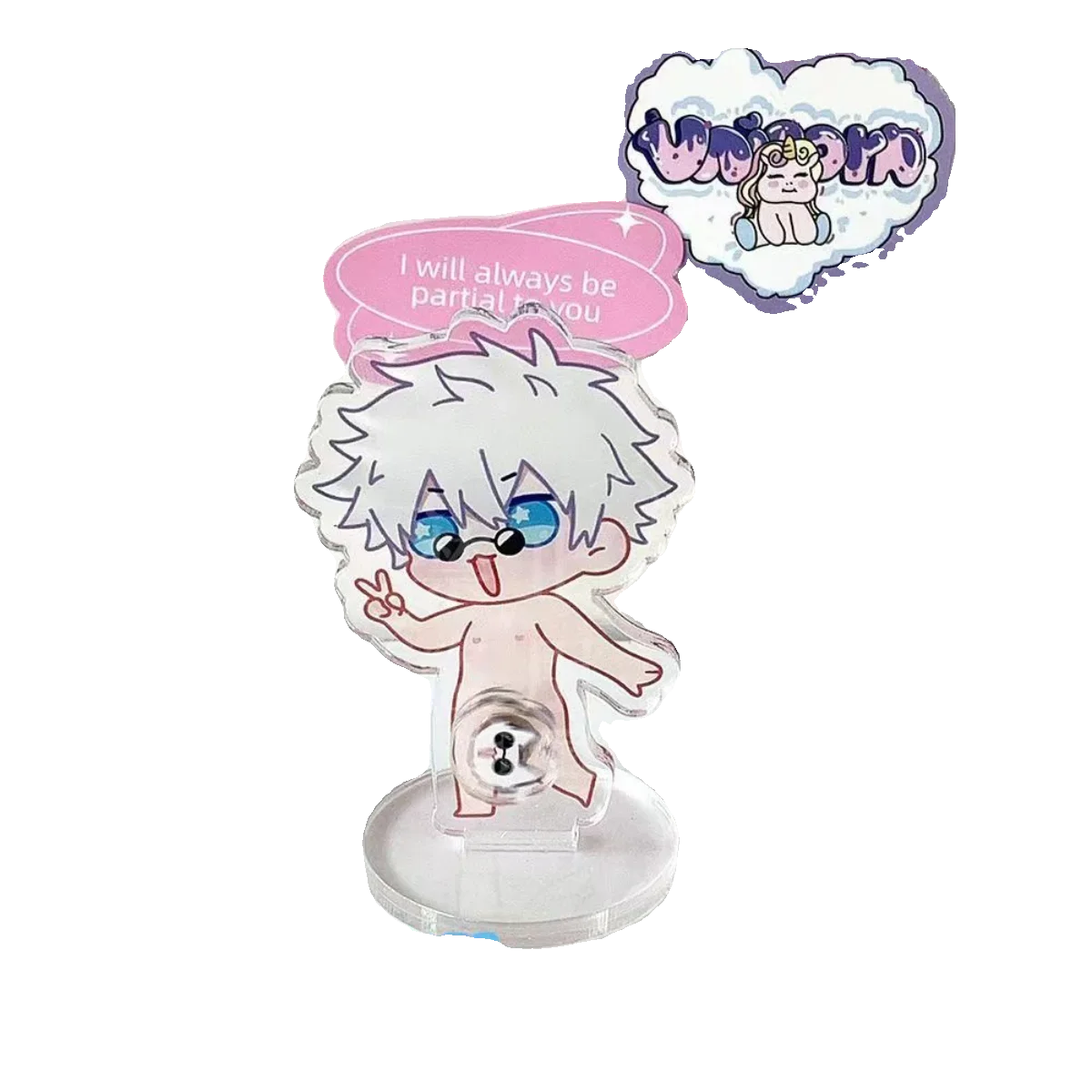 Anime Jujutsu Kaisen Gojo Satoru Stand Acrylic Q Version kawaii Model Doll Cartoon Desk Decor Gifts