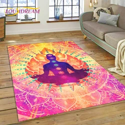 3D Yoga Zen Naturalize Meditation Rainbow 7 Chakra Area tappeto, tappeto per soggiorno camera da letto divano zerbino Decor, tappetino antiscivolo