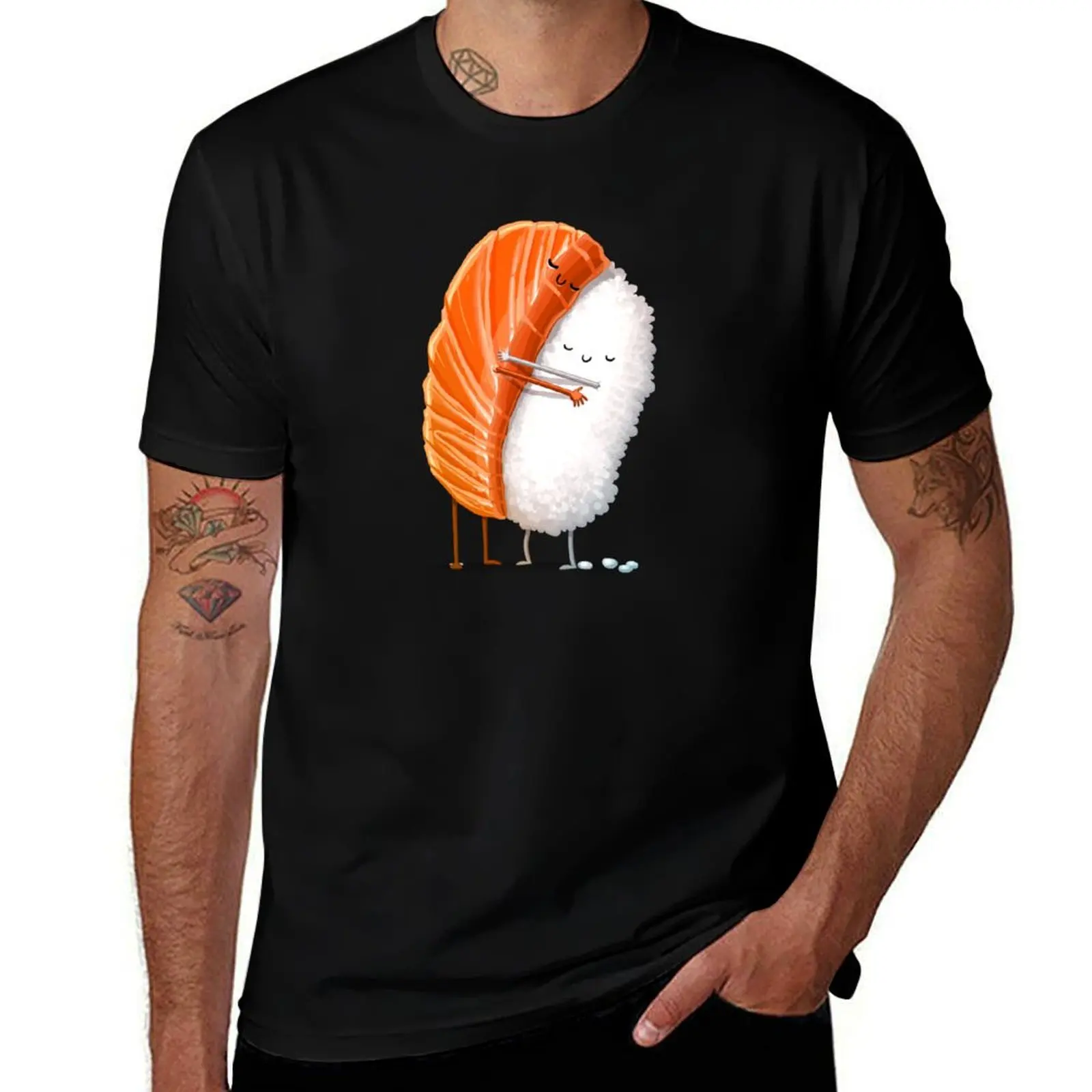 

Sushi Hug T-Shirt Plus Size Simple Casual Top