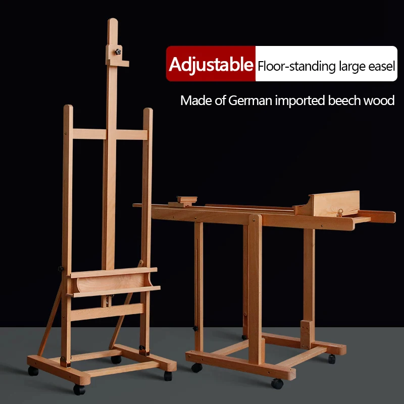 The Beech Wood Easel Can Be Used Both Horizontally And Vertically, With Adjustable Height And Can Be Tilted Forward