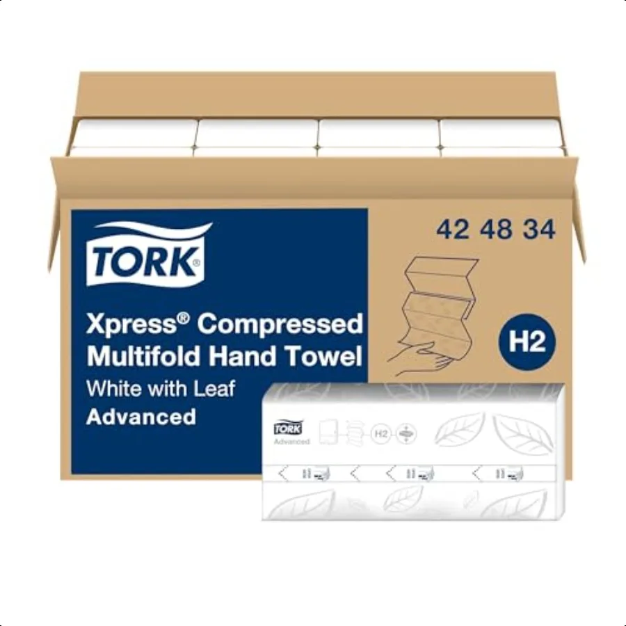 Tork Xpr Compred Multifold Handdoek Wit H2 Geavanceerd Sterk en absorberend 12 x 250 vellen 424834
