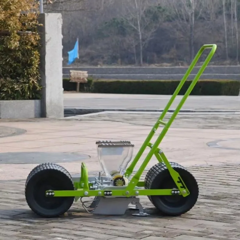 Hand pushed vegetable seed machine, radish, parsley, grain and flower seeder