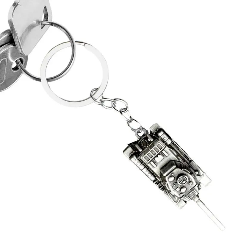 Tank Keychain Creative Backpack Charm Backpack Keychain Key Holder Key Charm Tank Model Pendant Keyring Fashion Cool Bag Pendant