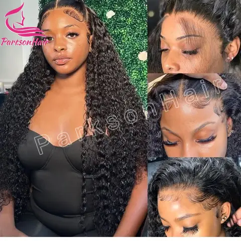 13x6 Real HD Lace Water Wave Human Hair Wigs Brazilian Raw Hair Curly Wig 13x4 Swiss Lace Frontal Wigs For Women Pre Plucked