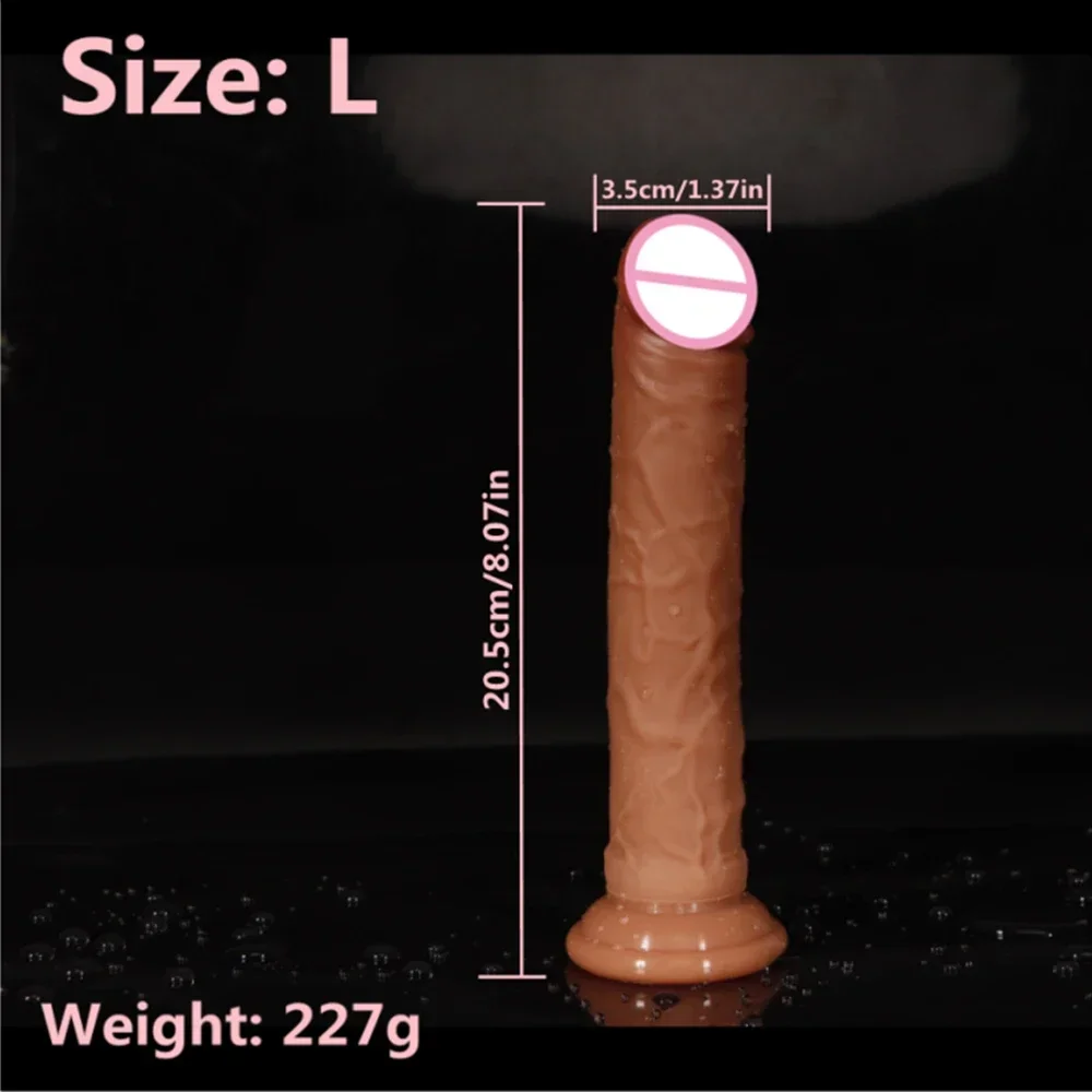 5 Sizes Skin Sensation Realistic Dildos Double Silicone Soft Big Penis Powerful Suction Cup Dildo Sex Toys for Woman and Man 18+