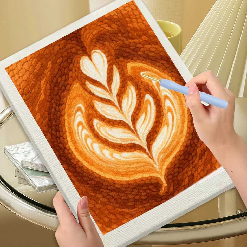 

Набор для вышивания иглой (Needle Punch) с изображением кофейной сцены для начинающих, товары для творчества и рукоделия