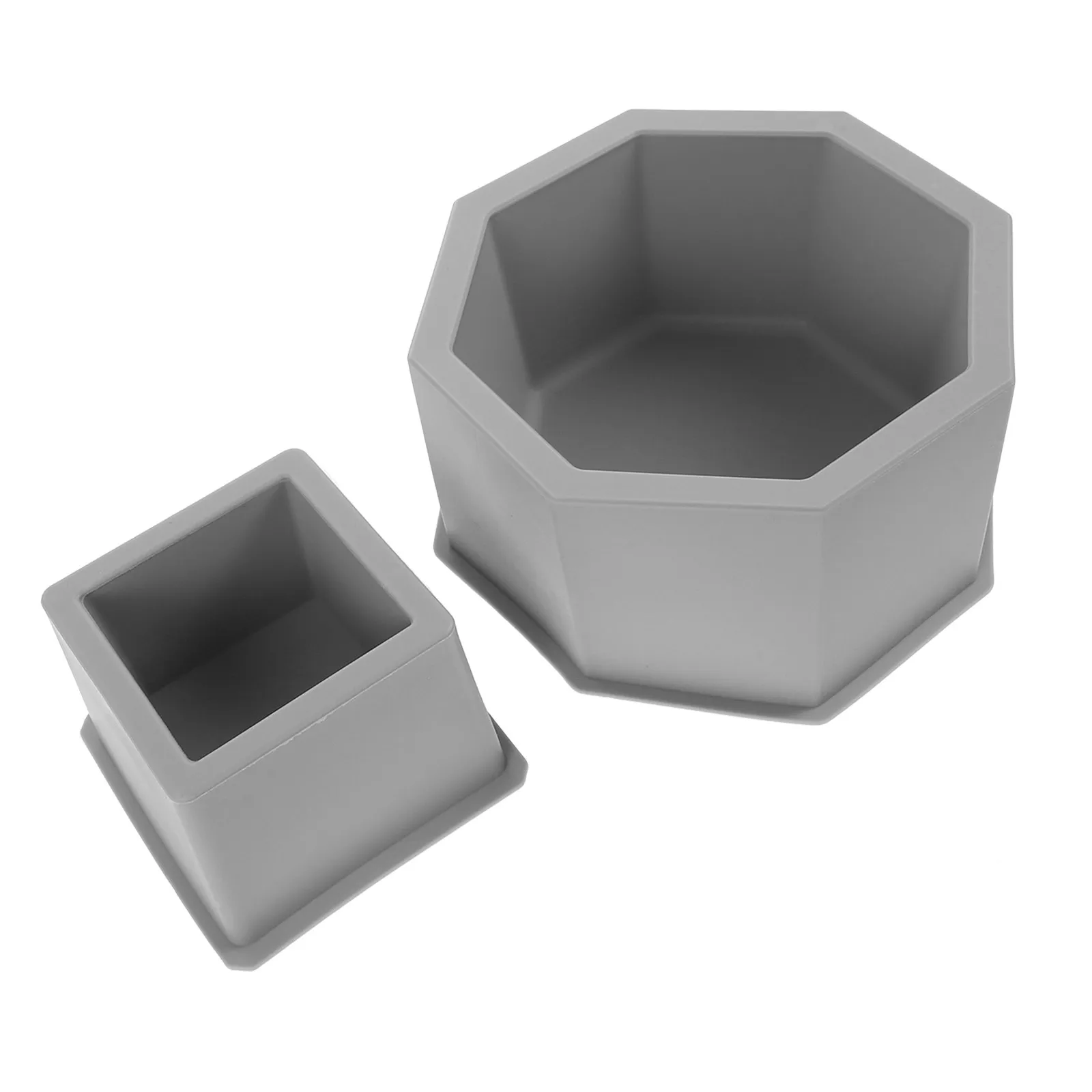 2Pcs Reusable Silicone Cement Planter Mold Set Precision Double Layer for Smooth Concrete Flower Pots Succulent Planters Garden