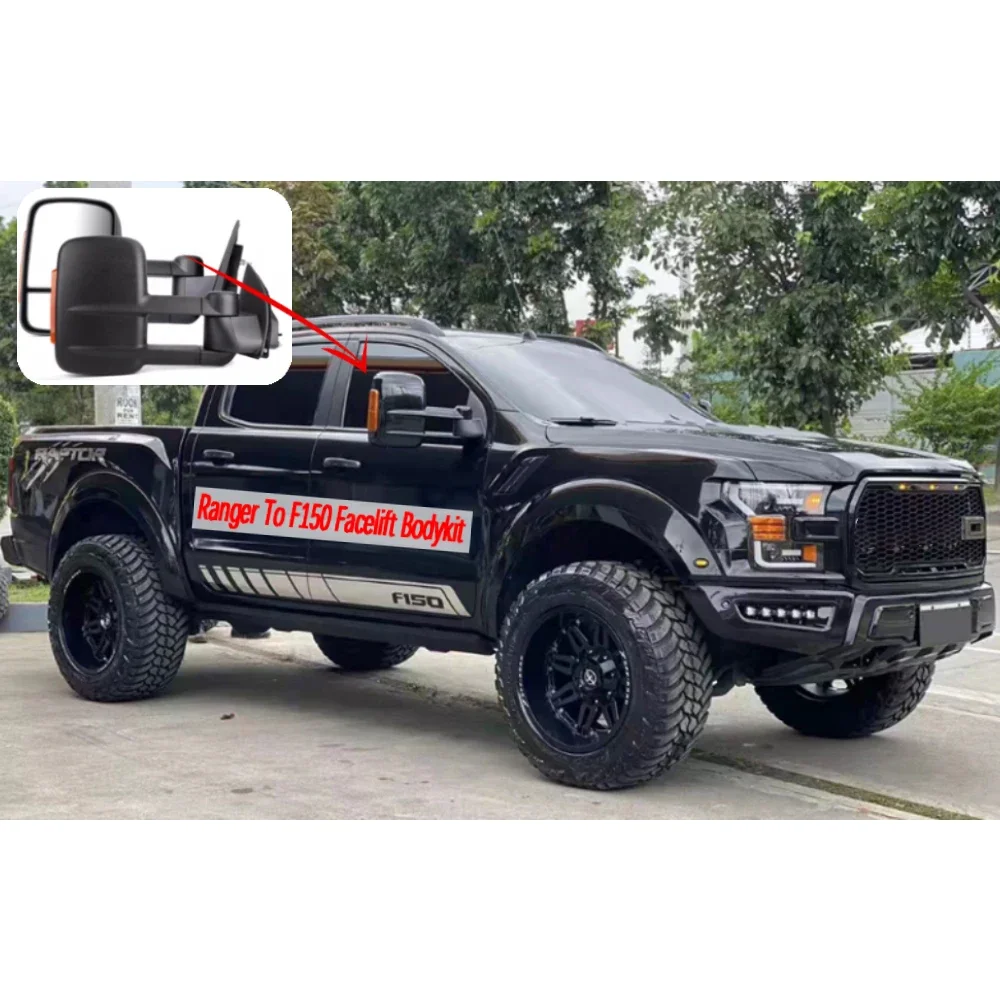 

Ranger T6 T7 T8 Upgrade To F150 Raptor Bodykit With Automatic Mirror Steel Bumper Ranger Conversion Body Kit