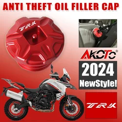 Motorcycle CNC Aluminum Anti theft Oil Filler Cap Accessories Engine Oil Plug Cover For Benelli TRK 702 702X TRK702X TRK702 2024
