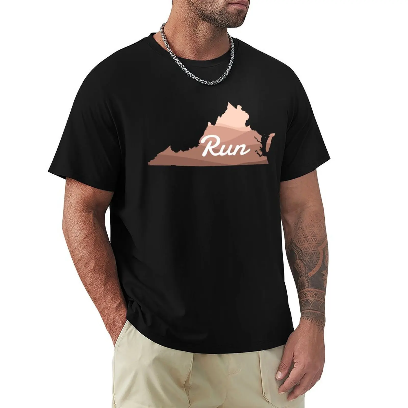 

VA Run - Virginia Run T-Shirt shirts graphic cute clothes affliction shirts sublime Men's cotton t-shirt