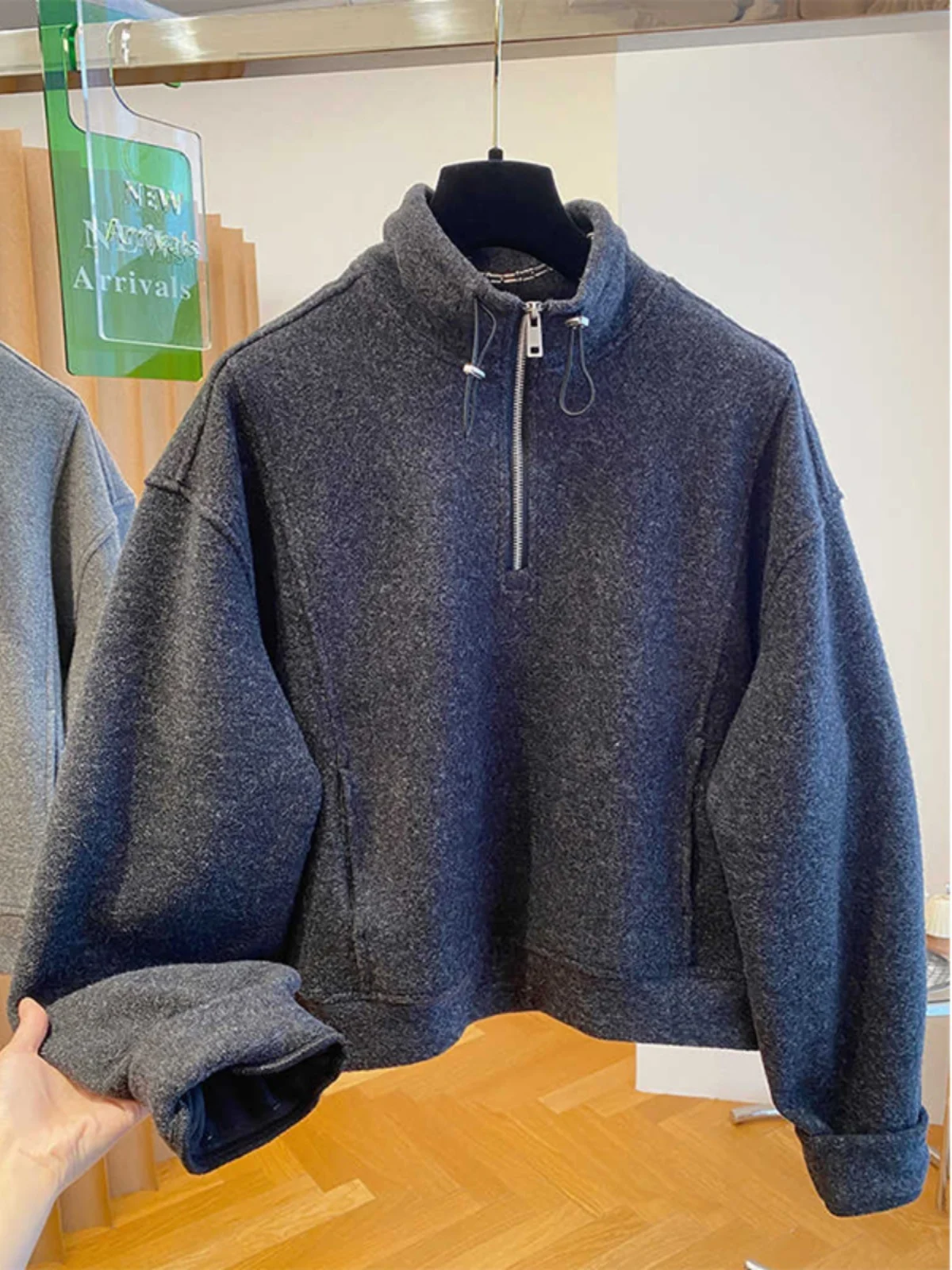 

Женская утепленная толстовка на молнии с капюшоном, на флисовой подкладке, свободного кроя, в корейском стиле, с длинными рукавами, для повседневной носки зимой