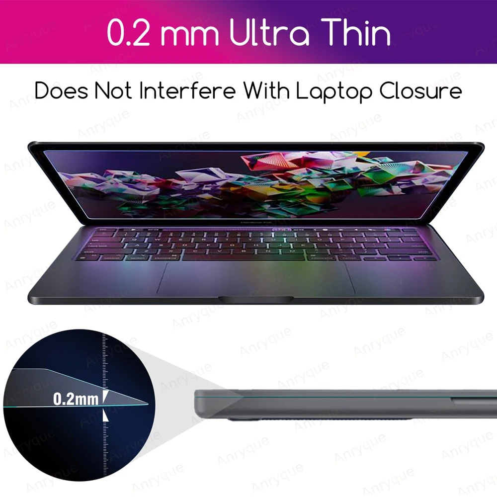 Apple MacBook Air 13용 9H 강화 유리 화면 보호기. 6인치 2025-2022 M4 M3 M2 A3240 A3113 A2681 안티 스크래치 투명 필름