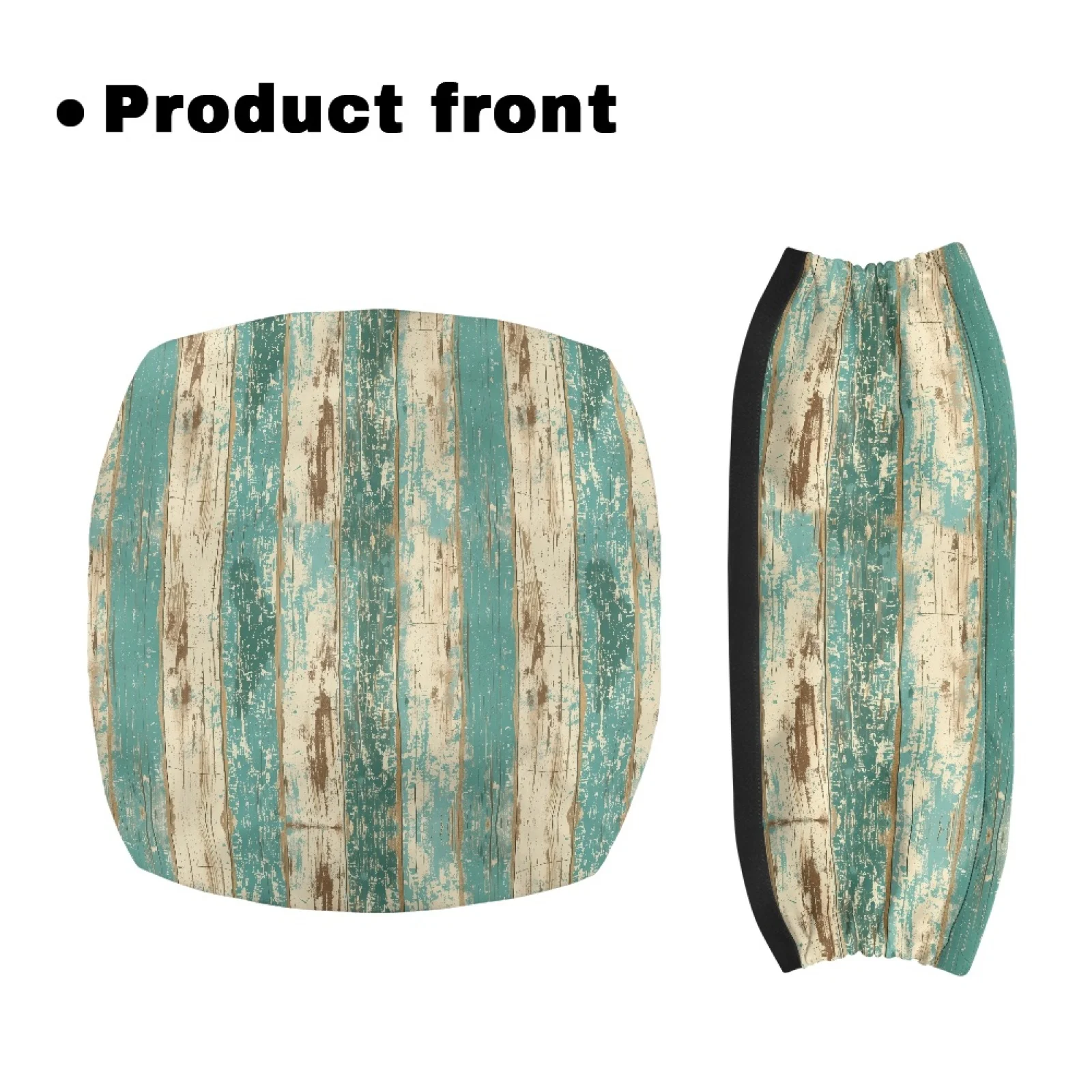 Coloranimal Distressed Wood 2 Pcs Walker Seat Cover Sun & Dust Protector Walker Seat Cushion for Ladies