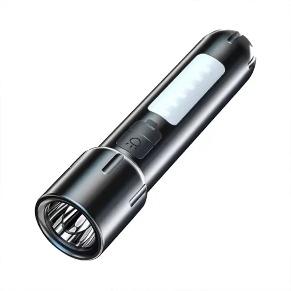 

Rechargeable Mini Flashlight with 4 Lighting Modes COB Side Lamp Strong Lighting Flashlight Long-lasting Long-Range Pocket Torch