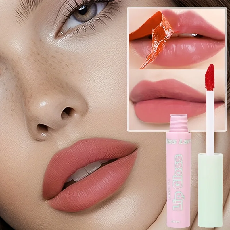 Peel-Off Lip Glaze Matte Lip Tinting Waterproof Lasting Tear-Off Liquid Lipstick Makeup Sexy Red Lip Gloss Cosmetics