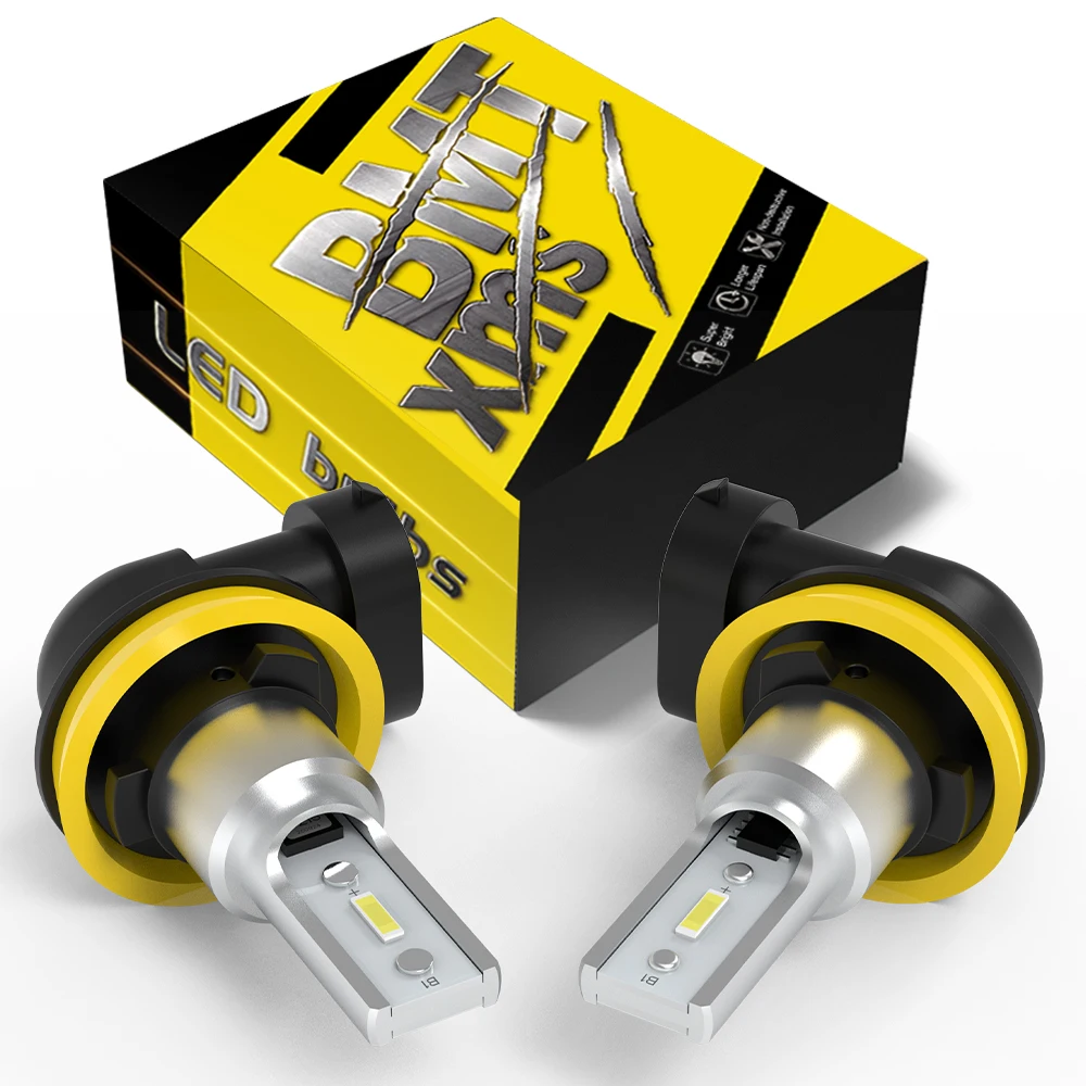 

BMTxms 2Pcs H8 H11 LED Canbus Fog Light 9006 HB4 9005 HB3 PSX24W H10 H16 5202 LED Bulb H27 881 880 DRL Lamp CSP 12V White Yellow