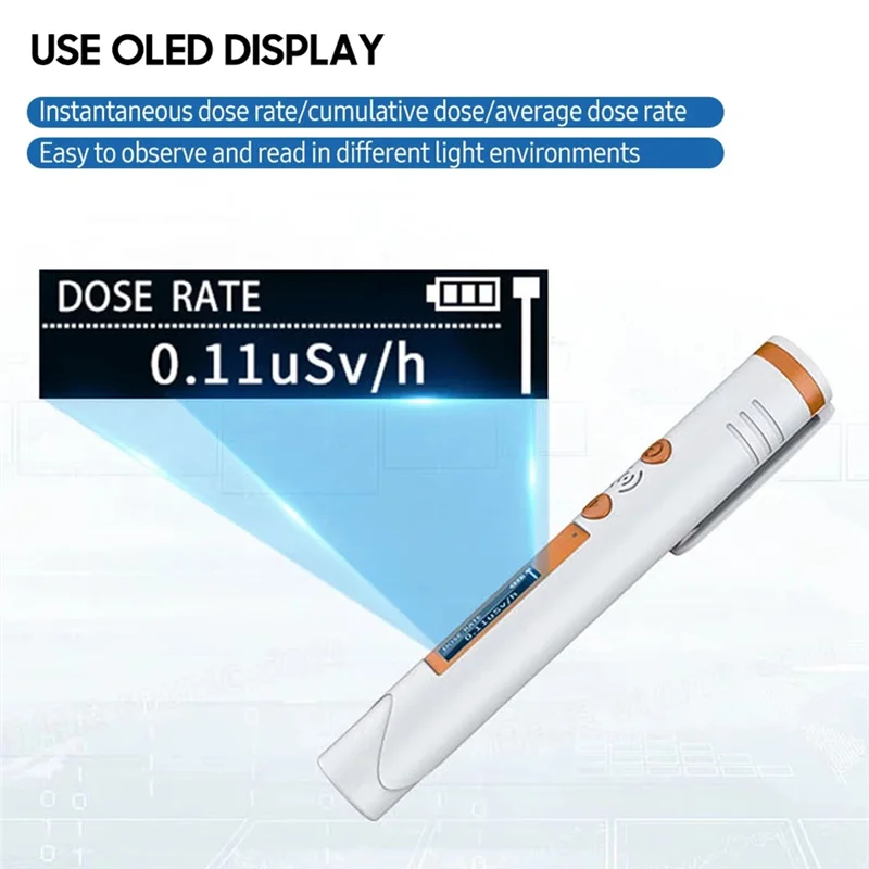 Handheld Pocket Nuclear Radiation Detector X-Ray Y-Ray B-Ray with Battery Personals Dose Geiger Counter Digital Display