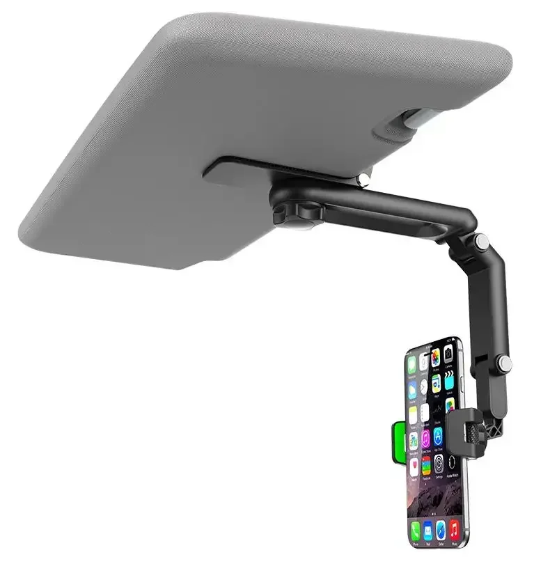 Rotation Car Clip Sun Visor Cell Phone Holder Universal Phone Mount for iPhone 15 14 GPS Rearview Mirror Stand Car Mobile Clip