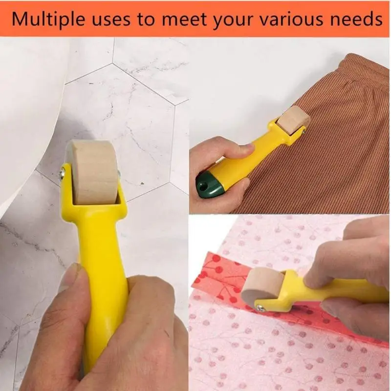 1Pc Seam Roller Roll Press Quilting Tool Wallpaper Roller with Easy To Grip Convenient Press Seams Press Sewing Tools