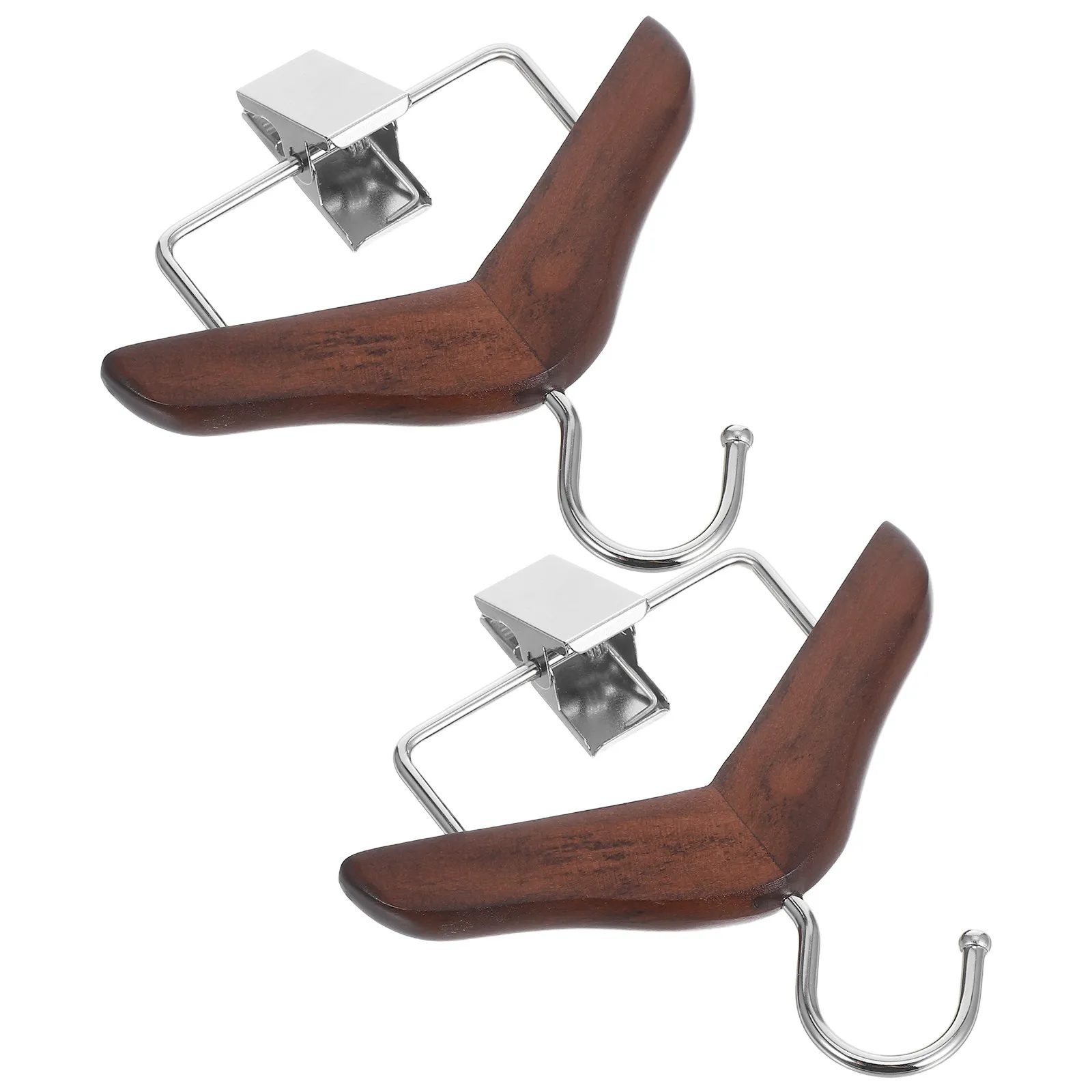 

2 шт. миниатюрных винтажных деревянных вешалок с зажимами из нержавеющей стали для демонстрации одежды для кукольных домиков, организации костюмов для домашних животных, мини-органайзер