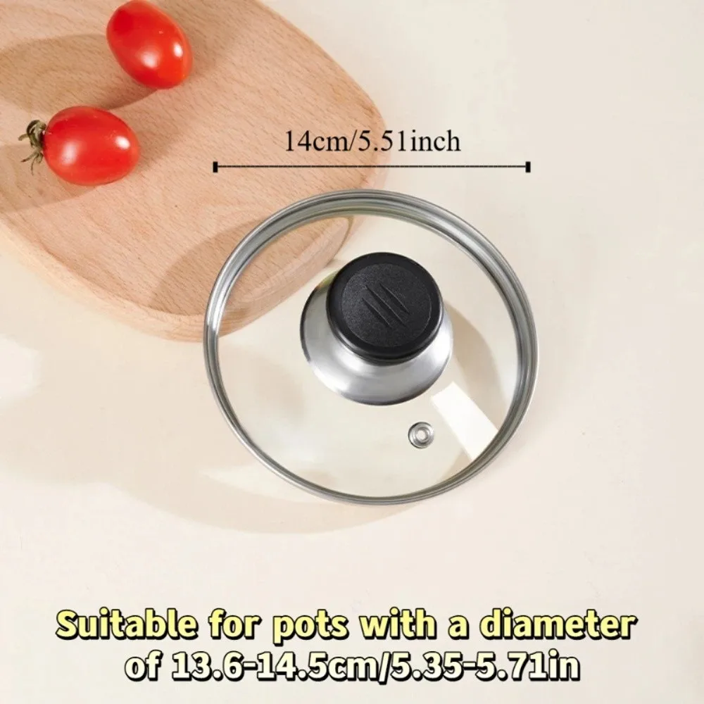 

Крышка для кастрюли из закаленного стекла 14-38 см/6-15 дюймов, универсальная, с черной пластиковой ручкой, вертикальная, термостойкая, с защитой от ожогов