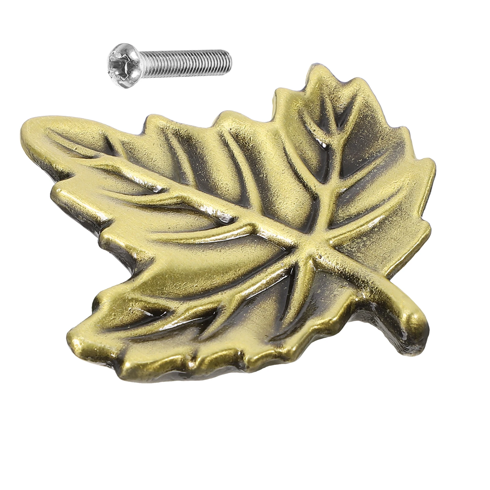 

Modern Style Cabinet Knobs Pull Handles for Kitchen Dresser Wardrobe Furniture Bronze Leaf Design Durable Metal Hardware
