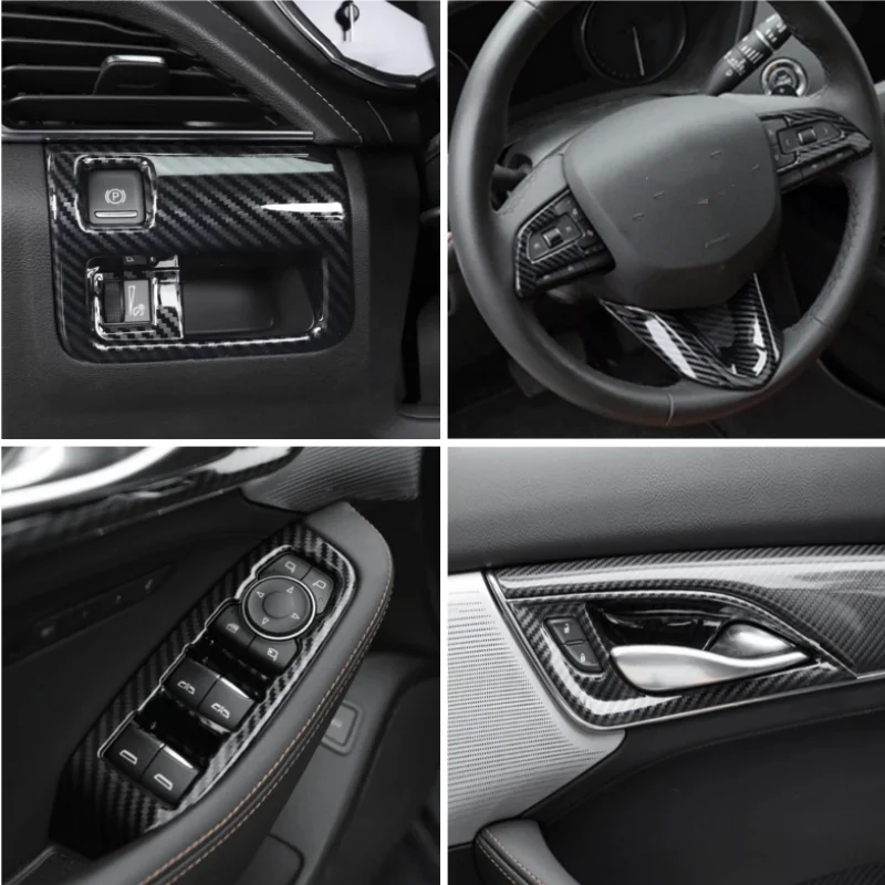 LHD For Cadillac CT5 CT5-V 2020-2023 Interior Mouldings Car door switch lock frame door handle sticker button adjustment cover