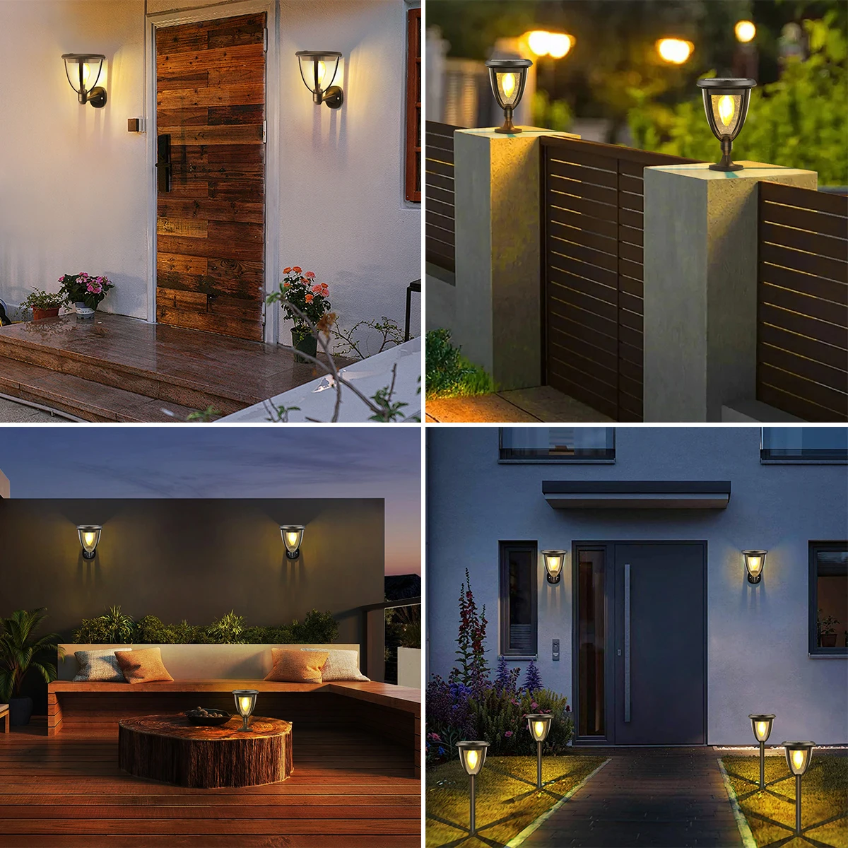 Solar Light Outdoor Solar Lamp for Garden Lawn Wall Decor Solar Bulb Light IP65 Waterproof Auto On Off 3 Installation Methods