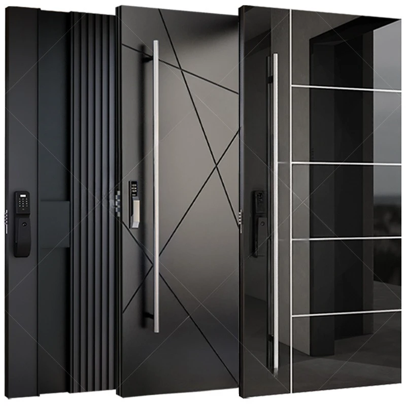 Modern premium villa swivel door with smart lock security code