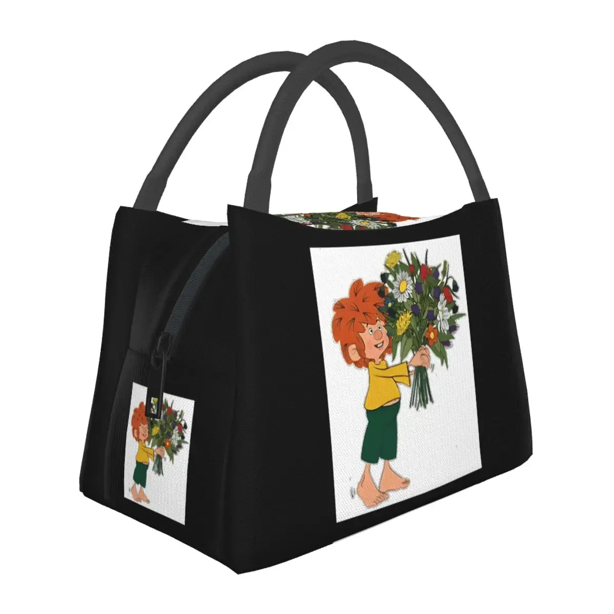 

Pumuckl Halt Blumen Сумки для обеда Изолированная коробка для бенто Водонепроницаемая сумка для обеда Сумки для пикника Термосумка-холодильник для женщин Студенческий офис