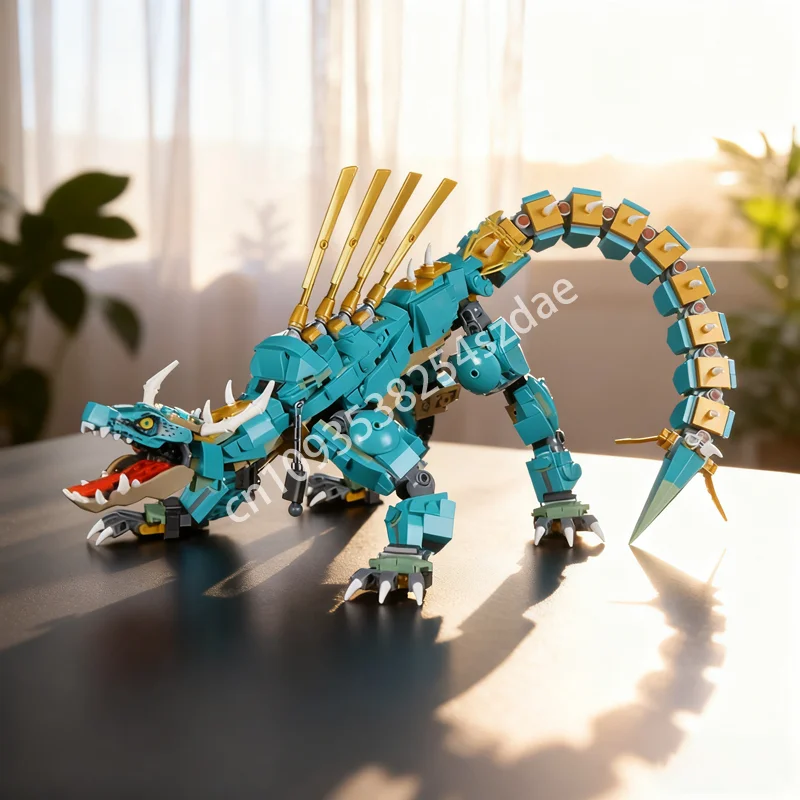 

715 шт. MOC Ninjia, модель дракона джунглей, строительные блоки, строительные блоки, сборка, игрушки «сделай сам», креативная идея, рождественские подарки, кирпич для детей