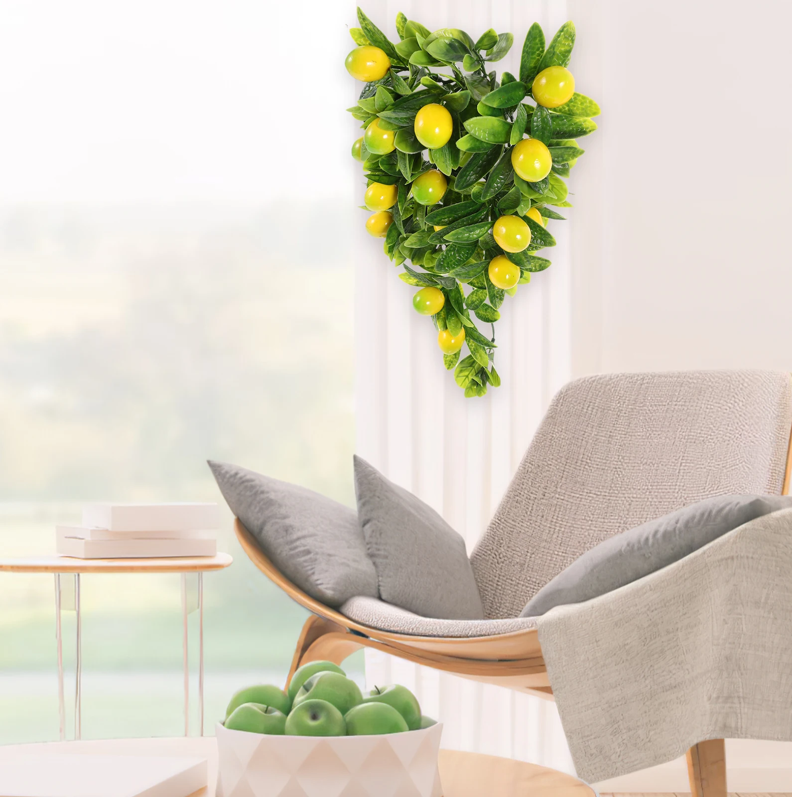 

Faux Plant Wall Vine Plastic Hanging Vine Realistic Natural Rustic Look Shop Window Front Door Decoration Fake Fruit Plant