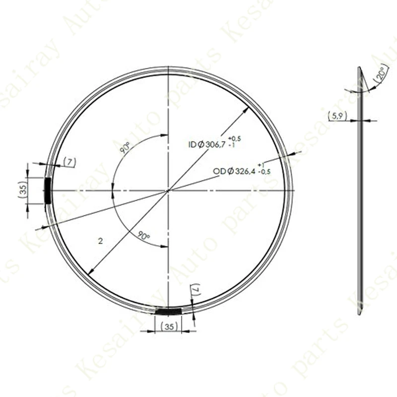 2AL044 NEW DPF SOOT INSERT KIT DPF Particulate Filter Gasket for DAF XF106 408 EURO6 2AL044 (Gasket) view 6